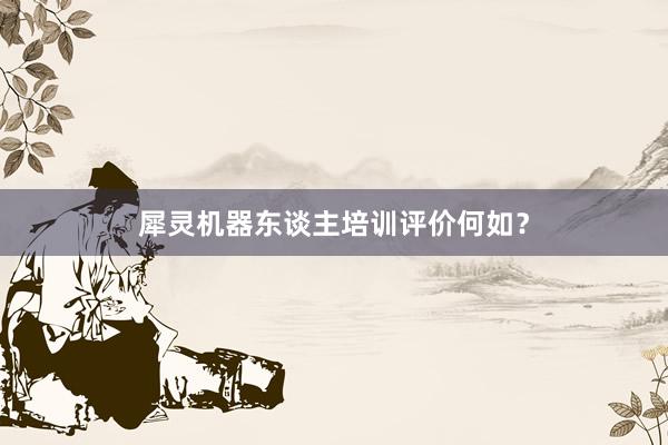 犀灵机器东谈主培训评价何如？